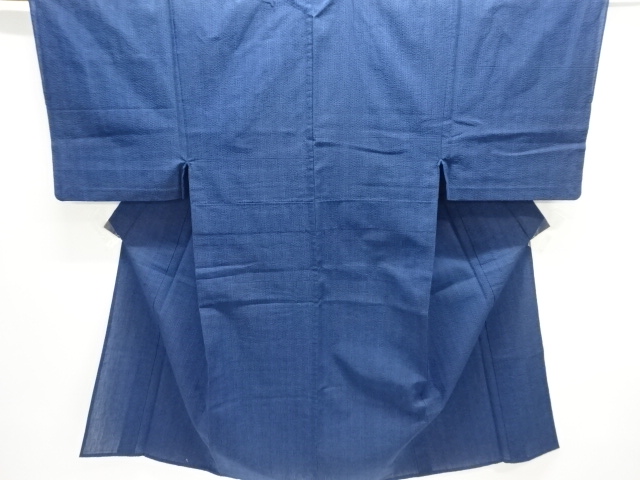 JAPANESE KIMONO / ANTIQUE INTANGIBLE CULTURAL PROPERTY: GENUINE INDIGO